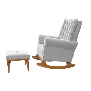 Imagem de Poltrona Amamentação Paris Com Balanço e Puff - Bebe Completo, LINHO C