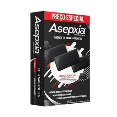 Imagem de Kit Asepxia Sabonete Detox Com 3 Unidades - Asepxia