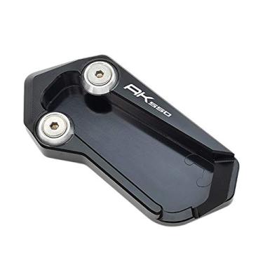 Imagem de Acc-Creativity Suporte para pé de motocicleta com ampliador lateral para placa de extensão compatível com Kymco AK550 2017-2020 (preto)