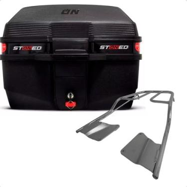 Imagem de Bau Moto Bauleto Stoned 35 Litros Bagageiro Titan 160 16/23 - Faixa Preta