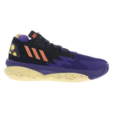 Imagem de adidas Tênis de basquete unissex adulto Dame 8, Core Black/Core Black/Core Black-Purple, 9 Women/8 Men