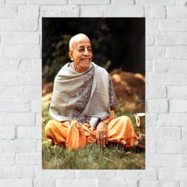 Imagem de Placa Decorativa Mdf Srila Prabhupada Tamanho 20x27cm Mod 2a