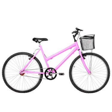 Imagem de Bicicleta Feminina Aro 26 Mtb Alumínio Natural Cor Rosa