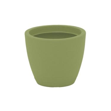 Imagem de Vaso Com Prato Tramontina Asteca 38 Cm Em Polietileno Concreto Tramontina