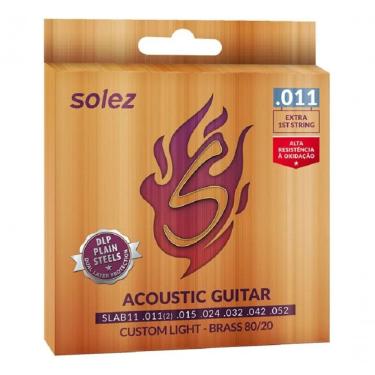Imagem de Jogo De Cordas P-violão Solez Brass 80-20 0.011"-0.052" Slab11