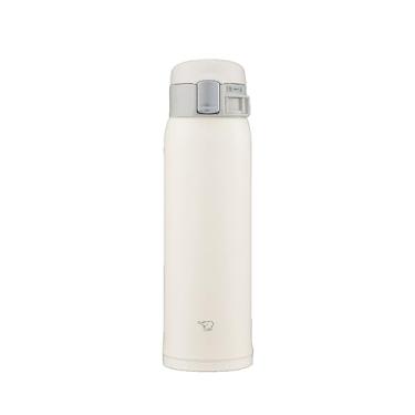 Imagem de Zojirushi Garrafa de água SM-SF48-WM, caneca de aço inoxidável para beber diretamente [abertura com um toque], 480 ml, branco pálido