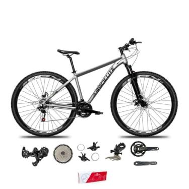 Imagem de Bicicleta Aro 29 Absolute Nero 5 Kit 2x9 Freio Hidráulico K7 Suspensão com Trava (Cinza, 15)