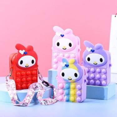 Imagem de Mini Bolsa Infantil Tiracolo Colorida Silicone - oem, Melodia