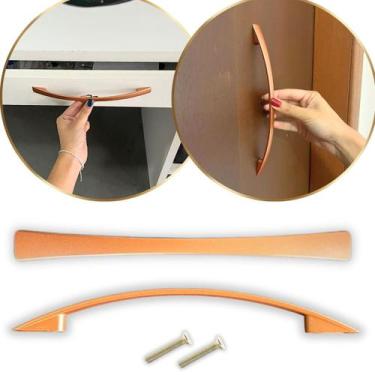 Imagem de Kit 8 Puxador Alça Resistente em Metal, 24cm p/ Móveis - Compras Fácei