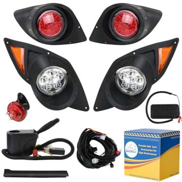 Imagem de Mixopoly Kit De Iluminação Para Carrinho Golfe Yamaha G29 A Gás E Elétrico 2007-Up, Farol Traseiro Completo 12 V Com Interruptor Seta, Botão Buzina, Pisca-Alerta Pastilha Freio