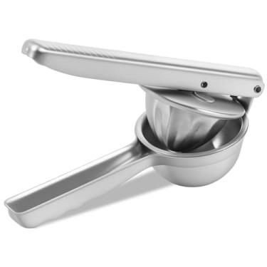 Imagem de Espremedor de limão de aço inoxidável para limão e laranja limão, espremedor de frutas cítricas manual, espremedor de frutas cítricas, espremedor de alho à prova de ferrugem para extração de suco de