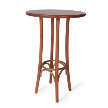 Imagem de Mesa Bistrô Alta Fine de Madeira Redonda - Lideratti, Pinhão - Verniz