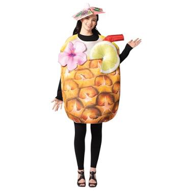 Imagem de Pineapple Cocktail Drink Costume Punch Pina Colada Rum Tropical Coquito Margarita Dress Up Cosplay Party Costumes, Adult One Size