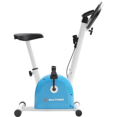 Imagem de Bicicleta Ergométrica Vertical Fit 3.0 Pro Mile Fitness Azul Exercício