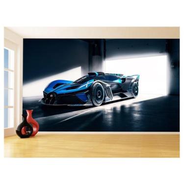 Imagem de Papel De Parede 3D Carro Bugatti Chiron Pista 3,5M Car10 - Você Decora