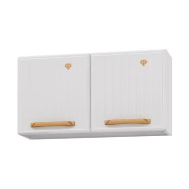 Imagem de Armário De Cozinha Aéreo De Aço Com 2 Portas 70cm Multimóveis Cr20357 Branco