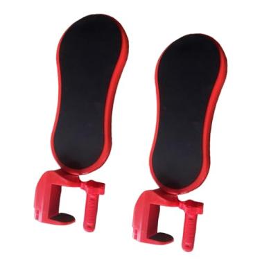 Imagem de predolo 2x Apoio de Braço para Mesa Suporte de Cotovelo Presentes Resistentes Versáteis Confortáveis ​​Braçadeira em Braço de Computador Extensores de Mesa, Vermelho