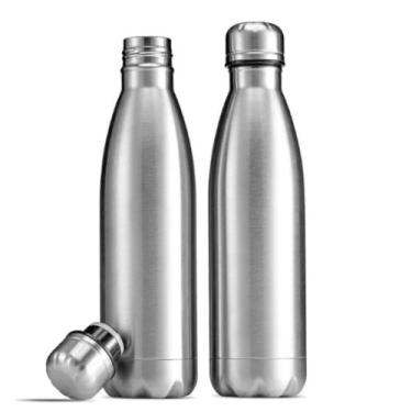 Imagem de Garrafa Térmica 500ml Aço Inox Portátil Viagem Metálica 1 Unidade MS91