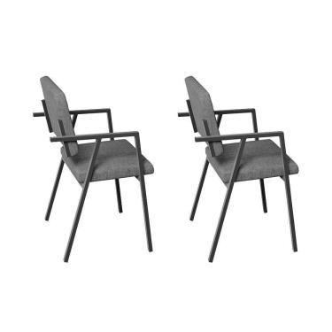 Imagem de Conjunto 2 Cadeira Podium Plus Grafite