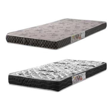 Imagem de Conjunto 2 Colchões Solteiro 88x188 Espuma D20 Branco