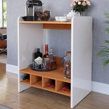 Imagem de Buffet Aparador Beauty Balcão Cafeteira Adega Cantinho Do Café Balcão Mdf (Off White Freijó)