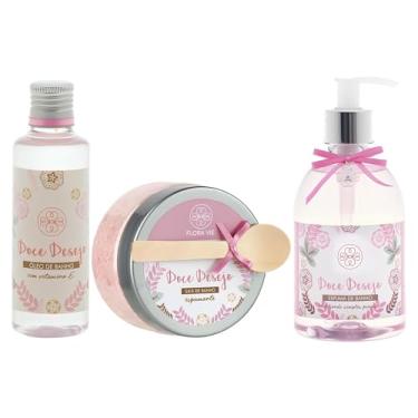 Imagem de Kit Banho Doce Desejo – Espuma de Banho 380ml + Óleo de Banho 140ml + Sais Espumantes de Banho 200g | Hidratação, Relaxamento e Perfume | SPA em Casa