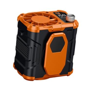 Imagem de IEUDNS Ventilador de cintura portátil, ventilador de cinto de trabalho com resfriamento leve, velocidade ajustável com alça de pescoço para caminhadas, 12000mah