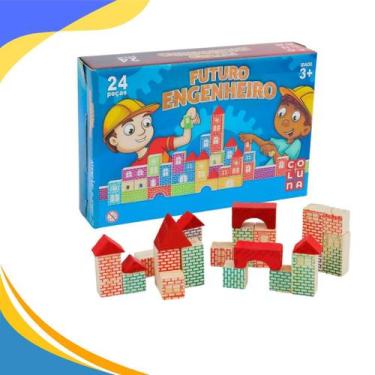 Imagem de Blocos de montar futuro engenheiro 24 peças pais - PAIS & FILHOS