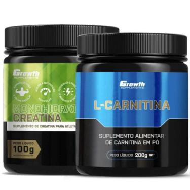Imagem de Creatina Pura 100g Monohidratada + L-Carnitina 200g Growth