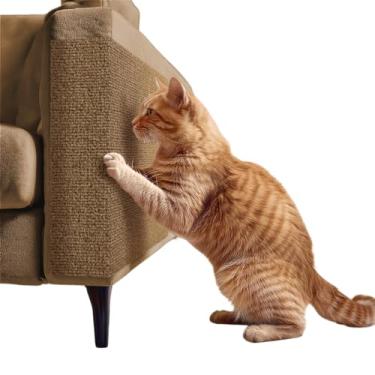 Imagem de Protetor de Carpete Premium: Arranhador de Sofá e Cama 30x50cm P/Gato (CARAMELO)