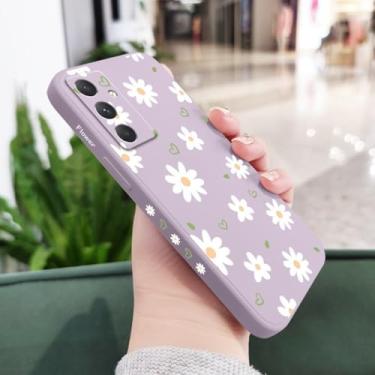 Imagem de Capa de celular Tender Daisy para Samsung Galaxy A55 A35 A25 A15 A16 A06 A05 A05S A54 A34 A24 A14 A04 A04S A04E 4G 5G, roxo claro, para Samsung A15 4G