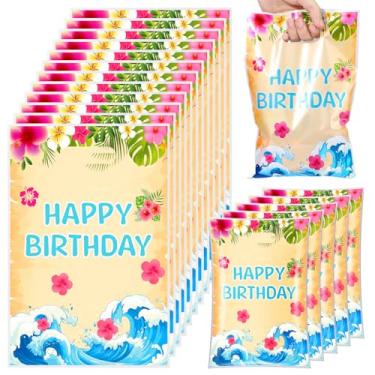 Imagem de Eccliy 30 peças de lembrancinhas de festa de aniversário, animação, artigos de festa de desenho animado, sacos de presente de doces com alças (tema havaiano)