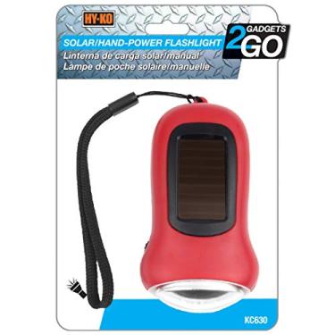 Imagem de HY-KO Products KC630 chaveiro lanterna de manivela LED solar, multi