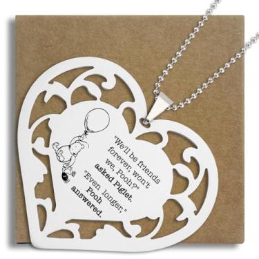 Imagem de Enfeites de amizade para mulheres amigas, vamos ser amigos para sempre" presente com citação para melhor amiga, irmã alma, amiga de infância, coração pendurado lembrança para aniversário, Natal SXX25