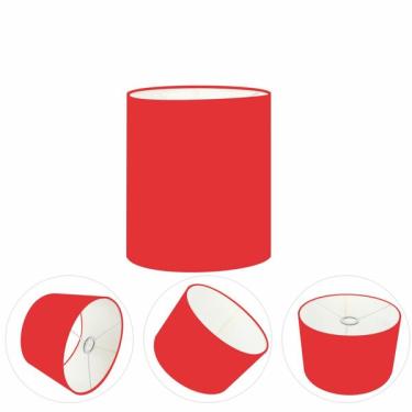 Imagem de Cúpula Abajur Cilíndrica Cp-8001 Ø13x15cm Vermelho