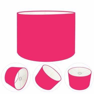 Imagem de Cúpula Abajur Cilíndrica Cp-8017 Ø40x21cm Rosa Pink