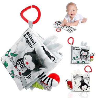 Imagem de Livro Sensorial 3D para Bebês, Alto Contraste, Desenvolvimento Visual e Tátil, 0-12 Meses, CORUJA TECIDO TEXTURA LAVÁVEL