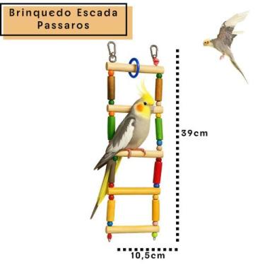 Imagem de Balanço Brinquedo Escada para Calopsita - toco tucano