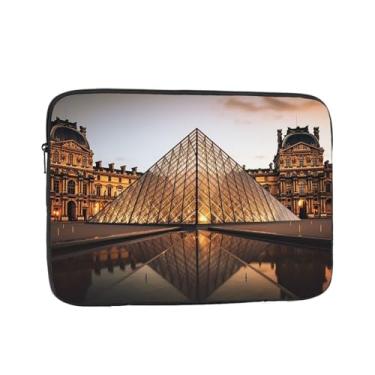 Imagem de Capa para laptop Museu do Louvre em Paris de 17 polegadas bolsa de transporte para computador à prova de choque capa protetora para notebook bolsa portátil para laptop bolsa à prova d'água para homens