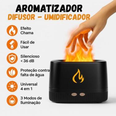 Imagem de Umidificador Ar Aromatizador Purificador Portátil Led 250ml entrega rá