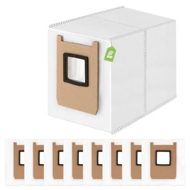 Imagem de 8 peças para sacos de pó Eufy E25 Omni/E28 Omni de substituição compatíveis com sacos de aspirador de pó Omni Robot E25 Omni/E28 (grande capacidade de 3.L)