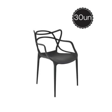 Imagem de Kit Com 30 Cadeiras Designer Allegra Empilhavel Sala Jantar Interno Ex