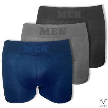 Imagem de Kit 3 Cuecas Boxer Masculina Respirável Cores Sortidas - Viére, G/GG, 