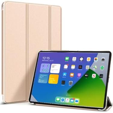 Imagem de S-Tech Capa para Apple iPad Pro 11 polegadas (1ª Geração 2018 Modelo Ano) Capa Magnética Inteligente Auto Sleep / Wake Tri Kickstand Case (Dourada)