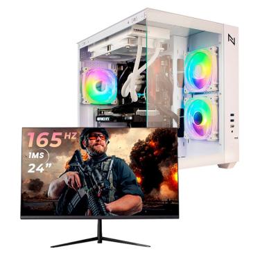 Imagem de Pc Gamer Completo Black Myth High Ryzen 7 5700X, 16GB 3200Mhz, (RTX 4060), SSD 1TB M.2, 600W 80 Plus, Monitor 24 165Hz, Neologic - NLI87953