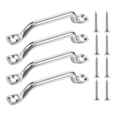 Imagem de RNXRZANK 4 X Protetores de Alça de Bimini de aço Inoxidável para Velas de Sombra Suspensas em Canoas