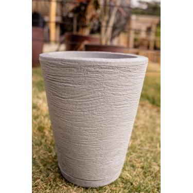 Imagem de Vaso Polietileno Ibiza Coluna Escovado Jardim Luxo Pp (Cimento)