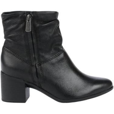 Imagem de Bota Bottero Cano e Salto Bloco Baixo Couro Burnish 346907, Preto, 38