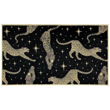 Imagem de Tapete de porta com estampa de leopardo, tapete externo de guepardo, mancha de animal, tapete de entrada de boas-vindas, antiderrapante, para entrada, corredor, varanda, decoração de casa, tapete