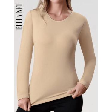 Imagem de Blusa Térmica Feminina com Proteção UV Blusa Quentinha Pra o Frio Prem